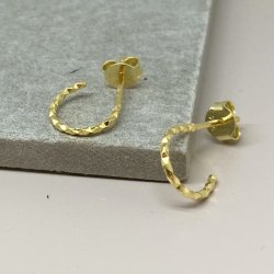 Hoops DIAMOND CUT 10 mm Forgyldt slv