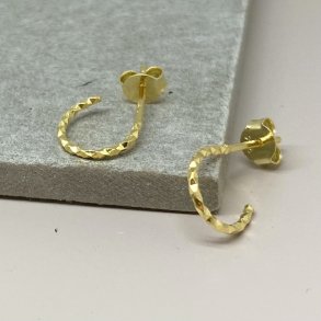 Hoops DIAMOND CUT 10 mm Forgyldt slv