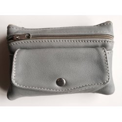 Pung med knap lomme skind