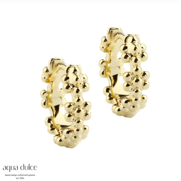 Hoops LOTS OF FLOWERS 15 mm Forgyldt Slv