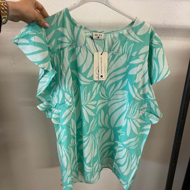 ZeZe Kort�rmet skjorte med fl�se�rme L-XXL