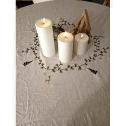 Bord dug vinter rund 150 cm White