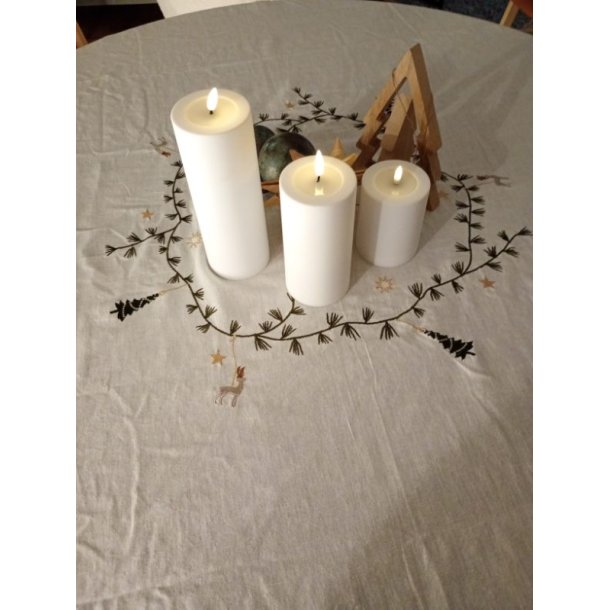 Bord dug vinter rund 150 cm White