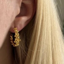 HOOPS JASMIN 18mm  Forgyldt Slv