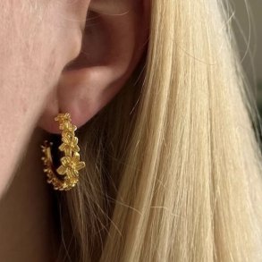 HOOPS JASMIN 18mm  Forgyldt Slv