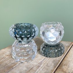 Fyrfadsstage vendbar glas