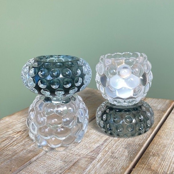 Fyrfadsstage vendbar glas