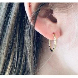 Hoops diamond cut forgyldt