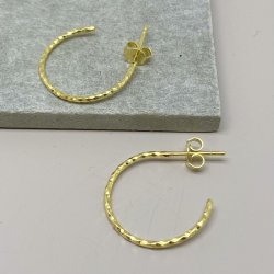 Hoops DIAMOND CUT 20 mm Forgyldt slv