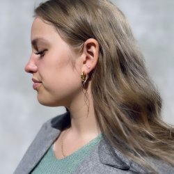 Hoops Emma BIG forgyldt slv