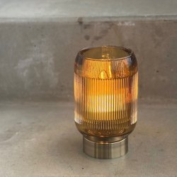 Lampe LED amber Glas