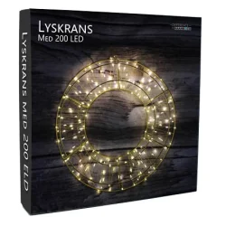 Lyskrans med 200 LED �35 cm.