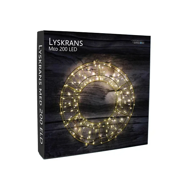 Lyskrans med 200 LED �35 cm.