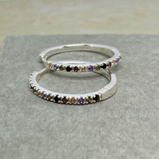 Vigga creoler 25 mm slv