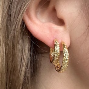 Hoops CAPPA 25 mm forgyldt slv