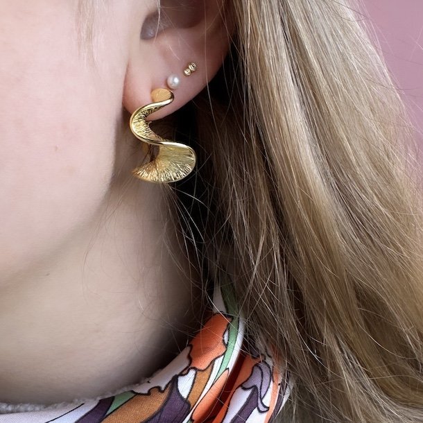 restik creol RHUMBA MEDIUM 25 mm forgyldt slv