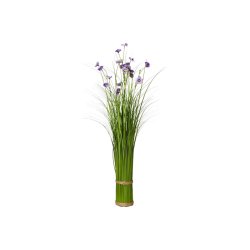 Gr�s med blomst lilla - udend�rs H 76 cm