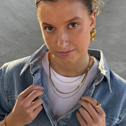 3 i 1 Halskde GOLDEN vandfast 18kt. forgyldt