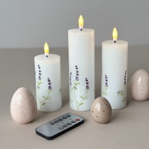 LED stearinlys LAVENDEL - 3 pack