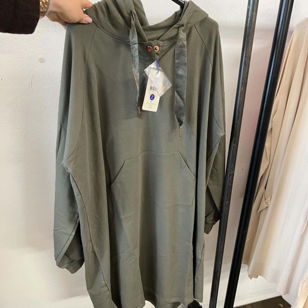 ZeZe Sweatshirt kjole oliven L-XL