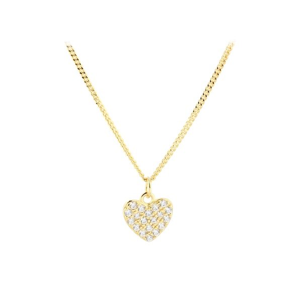 halskde DARLING HEART  Forgyldt Slv