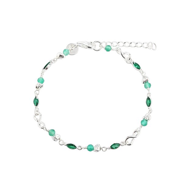 Armbnd GREEN GARDEN Sterling Slv