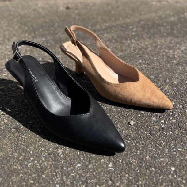Slingback pump Freja sort Str. 36-41