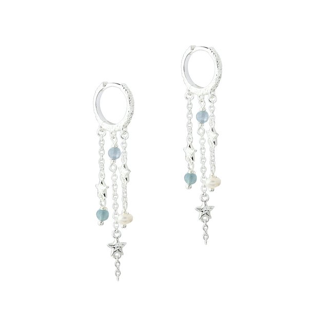 Hoops STELLA BLUE Sterling slv