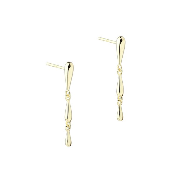 restikker SHINY DROP LONG forgyldt slv