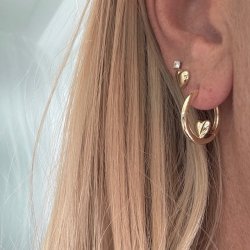 HOOP KARLA forgyldt slv