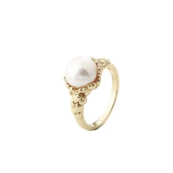 RING KARLA PEARL forgyldt slv