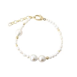 Armbnd LINE PEARL Armbnd forgyldt slv