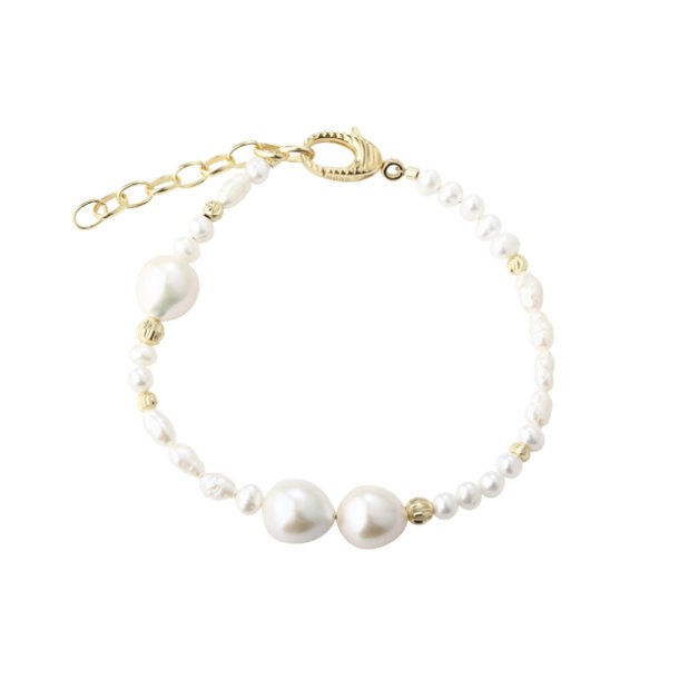 Armbnd LINE PEARL Armbnd forgyldt slv