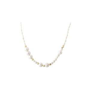 Halskde LINE PEARL Halskde forgyldt slv