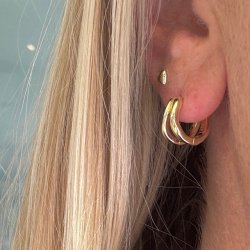 HOOP SUNELLA SIMPLE HOOP forgyldt slv