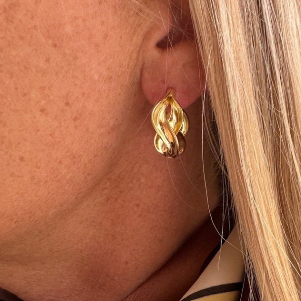 HOOP CURVA HOOP forgyldt slv