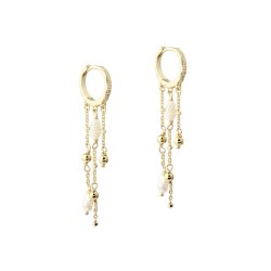 HOOP LUNELLA PEARL HOOP forgyldt slv