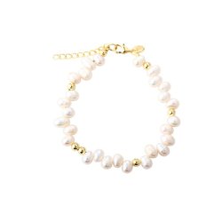 Armbnd LUNELLA PEARL Armbnd forgyldt slv