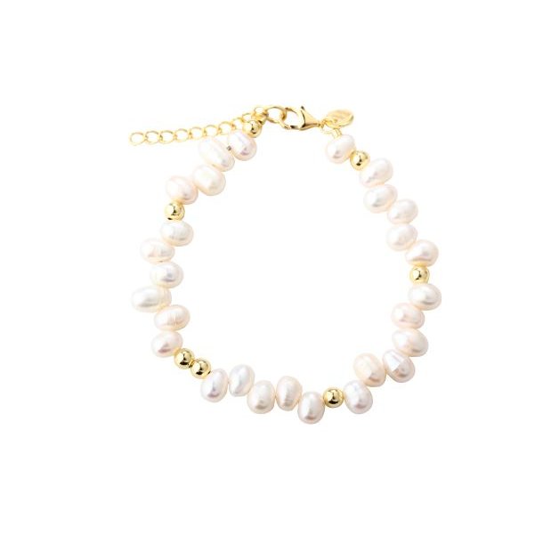 Armbnd LUNELLA PEARL Armbnd forgyldt slv