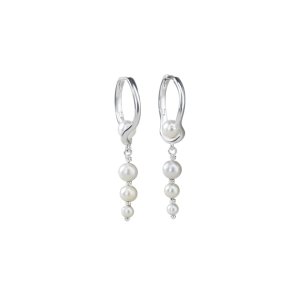 HOOP PEARL CLICK LONG slv