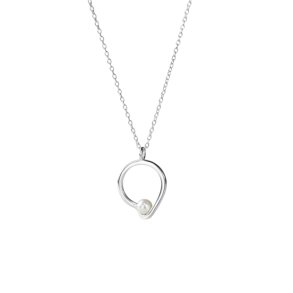 Halsk�de PEARL forgyldt s�lv