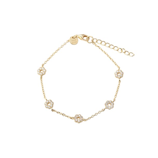 Armbnd LUMI CLEAR forgyldt slv