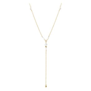 Halsk�de SINNA PEARL 45 + 3 CM. Forgyldt S�lv