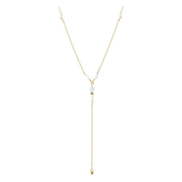 Halsk�de SINNA PEARL 45 + 3 CM. Forgyldt S�lv