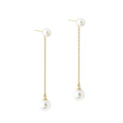 �reringe LUNA LONG - Forgyldt S�lv