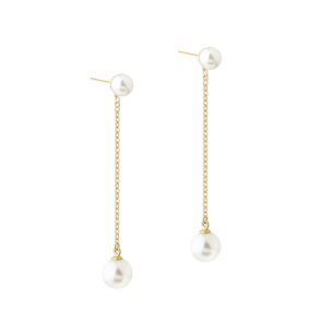 �reringe LUNA LONG - Forgyldt S�lv