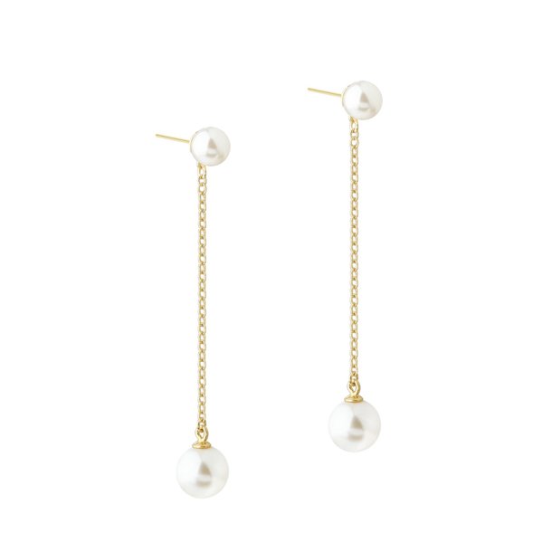 �reringe LUNA LONG - Forgyldt S�lv