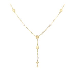 Y-Halsk�de LINE - Forgyldt S�lv