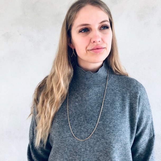 Halskde MARLA snake 80 cm forgyldt slv