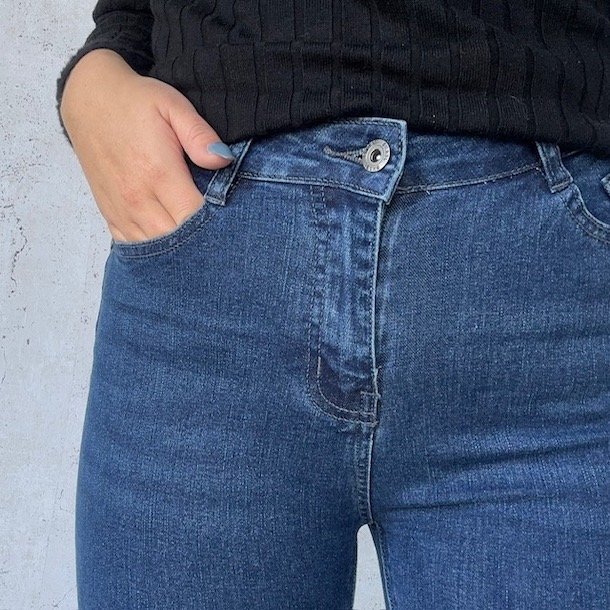 Slim fit jeans dusty blue stretch str. M - 4xl